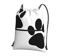 Oudrspo Pet Paw Prints Outdoor Leisure Mochila con cordón con cremallera =>> 15.3 X 18in/ 39 X 46cm (LXH), buena para viajar, equipaje de mano, equipaje, camping
