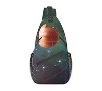 Oudrspo Planet Space System Sling Bag Mochila cruzada de viaje Mochila de pecho para hombres y mujeres, hombros izquierdo y derecho ajustables Senderismo Mochila informal