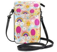 Oudrspo Rainbow and Cute Panda Crossbody Phone Purse Small Mini Shoulder Bag Cell Phone Pouch Leather Wallet Best Gift for Valentines Day,Anniversary,Birthdays