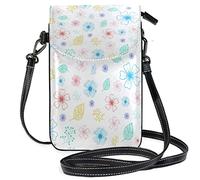 Oudrspo Retro Beautiful Flower Pattern Crossbody Phone Purse Small Mini Shoulder Bag Cell Phone Pouch Leather Wallet Best Gift for Valentines Day,Anniversary,Birthdays