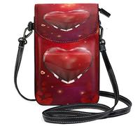 Oudrspo Romantic HeartCrossbody Phone Purse Small Mini Shoulder Bag Cell Phone Pouch Leather Wallet Best Gift for Valentines Day,Anniversary,Birthdays