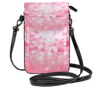 Oudrspo Romantic Love Heart Crossbody Phone Purse Small Mini Shoulder Bag Cell Phone Pouch Leather Wallet Best Gift for Valentines Day,Anniversary,Birthdays