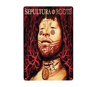 Oudrspo Sign for Sepultura Metal Tin Sign for Home Bar Cafe Farm Wall Decor Poster Plaque Entryway Decor Gallery Wall Signs Man Cave Signs