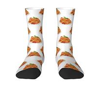 Oudrspo Spaghetti Italian Food Mujeres Hombres Crew Calcetines acolchados Crew Calcetines Atléticos Calcetines de compresión