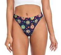 Oudrspo Tangas sin Costuras con Estampado de fichas de Casino Vintage (5) para Mujer, Bragas Invisibles para Entrenamiento sin Costuras.