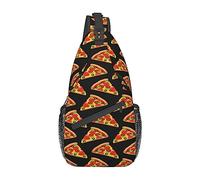 Oudrspo Tasty Pizza Sling Bag Mochila cruzada de viaje Mochila de pecho para hombres y mujeres, hombros izquierdo y derecho ajustables Senderismo Mochila informal