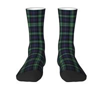 Oudrspo Tradicional escocés Clan Murray Tartan Hombres Mujeres Crew Calcetines, Tartan Plaid Novedad Moda Casual Crew Tube Sock Athletic Sports Dress Calcetines