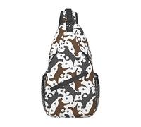 Oudrspo Trotting Flat Coated Retrievers Paw Unisex Casual Diagonal Chest Bag,Bolso bandolera multiusos Viaje Senderismo Daypack