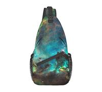 Oudrspo Universe Galaxy Space Sling Bag Mochila cruzada de viaje Mochila de pecho para hombres y mujeres, hombros izquierdo y derecho ajustables Senderismo Mochila informal