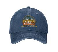 Oudrspo Vintage 1962 Cumpleaños Retro Sports Gorra de Mezclilla