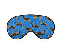 Oudrspoan Shepherd on Blue Starry Sleep Mask Night Cover Eye para mujeres y hombres BlockLight para avión, viaje, siesta, correa ajustable