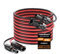 Oududianzi Cable Solar 4mm²/6mm², Prolongador Cabo Placa Solar 1/2/3/5/8/10/15/20/30m, Cable fotovoltaico con IP68 Conectores para Paneles Solares Sistemas (4mm² 20m)