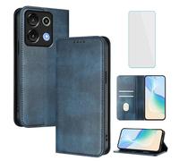 OUEAYIEN UMIDIGI G9 5G/G9A/G9T/G9C - Funda tipo cartera con protector de pantalla RFID, a prueba de golpes, de piel, con función atril, tarjetero, vintage, para UMIDIGI G9 A, C, T, Note90, color azul