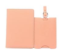 OUFEIJIA EUR Estuche de Cuero for Pasaporte, Etiqueta for Equipaje, sin patrón, for, Libro, Billete, Bolsa Ligera for Documentos Viaje Diseño Compacto(Rose)
