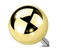 OUFER Body Piercing 14G Replacement Balls for Piercing Jewelry Externally Internally Threaded Surgical Steel Balls Industrial Barbell Tongue Nipple Navel Belly Button Piercing Bar Rings 5MM