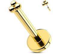 OUFER Body Piercing 16G/18G Labret Piercing Jewellery Threadless Helix Earrings Lip Stud Bars Titanium Tragus Conch Cartilage Flat Back Earrings 6/8mm