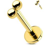 OUFER Body Piercing 16G/18G Labret Piercing Jewellery Threadless Helix Earrings Lip Stud Bars Titanium Tragus Conch Cartilage Flat Back Earrings 6/8mm