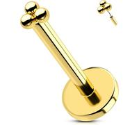 OUFER Body Piercing 16G/18G Labret Piercing Jewellery Threadless Helix Earrings Lip Stud Bars Titanium Tragus Conch Cartilage Flat Back Earrings 6/8mm