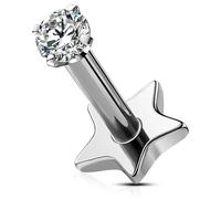 OUFER Body Piercing 16G Titanium Labret Monroe Lip Stud Threadless Tragus Helix Earring Stud Piercing Jewelry 5/6/8/10/12mm Push in Lip Piercing Jewellery Women Men