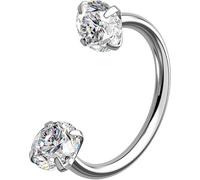 OUFER Body Piercing 18G Titanium Horseshoe Nose Ring Internally Threaded CZ Septum Piercing 6mm/7mm/8mm Cartilage Earring Piercing Jewelry with 8 Colors for Nose Helix Tragus Lip