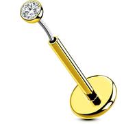 OUFER Body Piercing 20G Push In Lip Piercing Stud Titanium Nose Piercing Stud 5/6/8/10/12mm Threadless Labret Piercing Jewellery Tragus Conch Lobe Piercing Bar