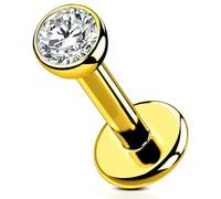 OUFER Body Piercing 6/8/10/12mm Internally Helix Tragus Earring Piercing Jewellery Gold Lip Bars Labret Stud Piercing Titanium 16G Helix Earring Conch Lip Labret Piercing Bars