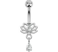 OUFER Body Piercing Belly Bars 14G Navel Piercing Jewelry 316L Surgical Steel Curved Barbell Navel Bars 10mm Belly Button Rings Bar Body Piercing Women