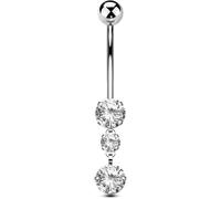 OUFER Body Piercing Belly Bars Titanium Navel Piercing Jewelry Internally Navel Bar 14G Belly Button Piercing Dangle Belly button bars Navel Ring 10/12/14/16mm Belly Button Piercing Body Jewellery