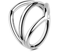 OUFER Body Piercing Cartilage Ring Hoops 16G Helix Earrings Tragus Daith Piercings Jewellery Rook Snug Hinged Titanium Clicker Conch Ring