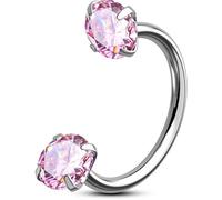 OUFER Body Piercing Horseshoe Nose Ring Hoops 20G Nostril Piercing Jewellery Titanium Septum Rings Internally Helix Tragus Daith Lip Eyebrow Earring Piercings Jewelry Women Men 6mm/7mm/8mm