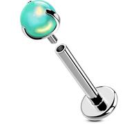 OUFER Body Piercing Internally Labret Piercing Jewellery 16G Lip Tragus Stud Bar 6/8mm Helix Tragus Conch Piercings Titanium Medusa Monroe Flat Back Earrings