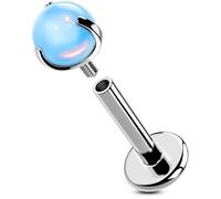 OUFER Body Piercing Internally Labret Piercing Jewellery 16G Lip Tragus Stud Bar 6/8mm Helix Tragus Conch Piercings Titanium Medusa Monroe Flat Back Earrings