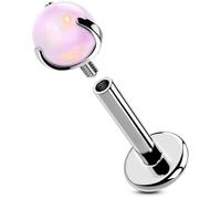 OUFER Body Piercing Internally Labret Piercing Jewellery 16G Lip Tragus Stud Bar 6/8mm Helix Tragus Conch Piercings Titanium Medusa Monroe Flat Back Earrings