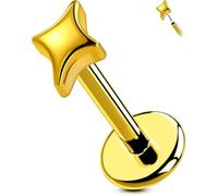 OUFER Body Piercing Labret Jewellery Titanium Labret Stud 16G/18G 6/8mm Threadless Lip Tragus Conch Earring Push in Helix Medusa Monroe Stud Cartilage Lobe Flat back Earring