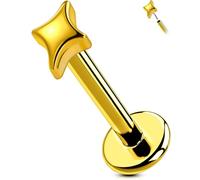 OUFER Body Piercing Labret Jewellery Titanium Labret Stud 16G/18G 6/8mm Threadless Lip Tragus Conch Earring Push in Helix Medusa Monroe Stud Cartilage Lobe Flat back Earring