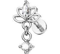 OUFER Body Piercing Labret Piercing Jewellery 16G Internally Tragus Earrings 316L Surgical Steel Helix Conch Cartilage Earring Piercing Jewelry for Women Men Lip Studs 8mm