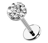 OUFER Body Piercing Labret Piercing Jewelry Titanium Helix Earrings 16G/18G/20G Flat Back Earring Push in Lip Nose Stud Nostril Piercing Threadless Tragus Conch Lobe Bar Jewellery 6mm