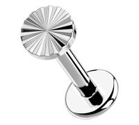 OUFER Body Piercing Labret Piercing Jewelry Titanium Helix Earrings 16G/18G/20G Flat Back Earring Push in Lip Nose Stud Nostril Piercing Threadless Tragus Conch Lobe Bar Jewellery 6mm