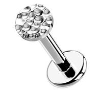 OUFER Body Piercing Labret Piercing Jewelry Titanium Helix Earrings 16G/18G/20G Flat Back Earring Push in Lip Nose Stud Nostril Piercing Threadless Tragus Conch Lobe Bar Jewellery 6mm