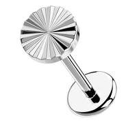 OUFER Body Piercing Labret Piercing Jewelry Titanium Helix Earrings 16G/18G/20G Flat Back Earring Push in Lip Nose Stud Nostril Piercing Threadless Tragus Conch Lobe Bar Jewellery 6mm