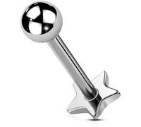 OUFER Body Piercing Lip Bar Stud 16G Labret Piercing Jewellery Threadless Helix Earrings Titanium Tragus Conch Bar 5/6/8/10/12mm Push in Flat Back Earrings