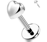 OUFER Body Piercing Lip Piercing Jewellery 18G/16G Labret Stud Titanium Helix Earrings Threadless Tragus Bar Push in 6/8mm Cartilage Flat Back Earring Conch Piercings Jewelry