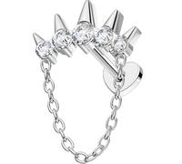 OUFER Body Piercing Lip Studs Labret Bars Titanium 6/8mm Silver Gold Helix Tragus Stud Piercing Jewellery Internally Threaded Flat Back Earring Women Men