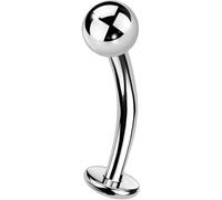 OUFER Body Piercing Navel Bar Piercing Jewellery Titanium Belly Button Ring 14G Navel Jewelry 10/12/14/16MM Internally Threaded Navel Barbell Flat Back Belly Piercing