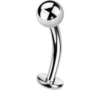 OUFER Body Piercing Navel Bar Piercing Jewellery Titanium Belly Button Ring 14G Navel Jewelry 10/12/14/16MM Internally Threaded Navel Barbell Flat Back Belly Piercing