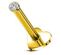 OUFER Body Piercing Pendiente de labret: 16 g/1,2 mm, barra de labios interna, hélice, titanio, tragus, medsua, joyería para mujeres y hombres, 5-12 mm