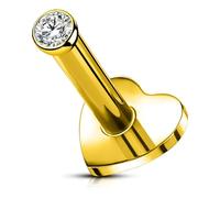 OUFER Body Piercing Pendiente de labret: 16 g/1,2 mm, barra de labios interna, hélice, titanio, tragus, medsua, joyería para mujeres y hombres, 5-12 mm