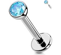 OUFER Body Piercing Push In Labret Lip Stud Bar 6/8/10/12mm Titanium Helix Piercing 16G Theadless Tragus Labret Lip Earring Jewellery Cartilage Earring