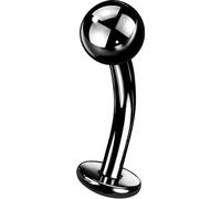 OUFER Body Piercing Threadless Belly Button Bars Titanium Navel Piercings Jewellery 14G Curved Barbell Navel Bars 10/12/14/16mm Floating Belly Bars Piercing Women Men