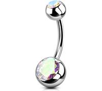 OUFER Body Piercing Titanium Belly Button Bars 10/12/14/16mm Internally Navel Bars Piercing 14G Navel Piercing Navel Bar Belly Bars Ring Piercing Jewellery